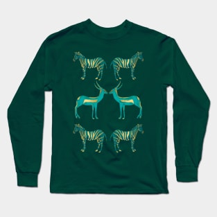 Teal and Gold Savanna Long Sleeve T-Shirt